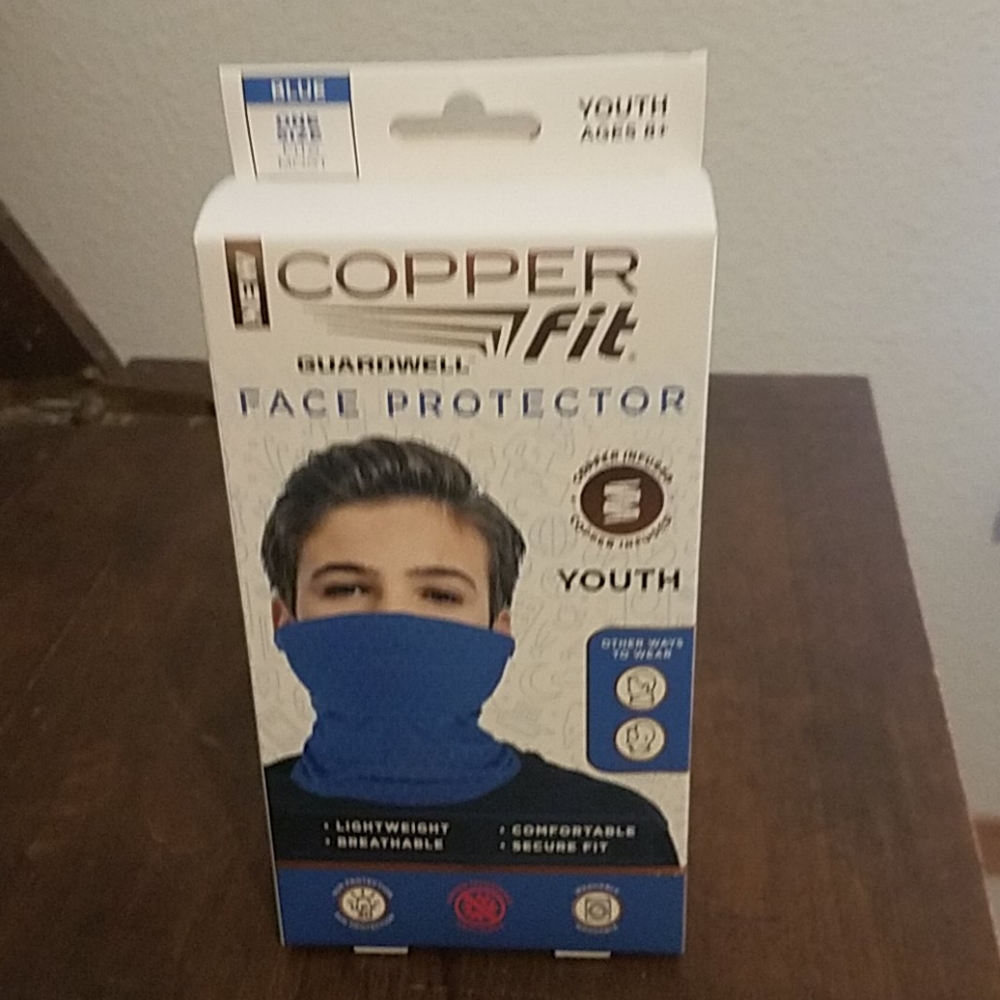 New - Two Youth Copper Fit Face Protector in box
